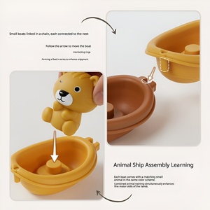 Jouet de bain pour bébé en forme de <span class=keywords><strong>bateau</strong></span> animalier de dessin animé, personnalisé OEM ODM, vente en gros, jouet de douche à pulvérisation d'eau pour nourrissons, cadeau pour enfants - Product Image 3