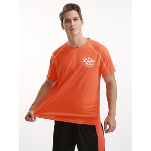 T-shirts de gym pour hommes vente en gros T-shirts confortables à col rond et coupe athlétique pour hommes - Product Image 1