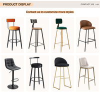 Chaise de Bar moderne personnalisée, tabouret haut, rétro, dossier, magasin de thé au lait, rotatif, vente en gros