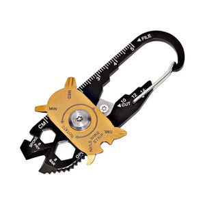 Clé à molette multifonctionnelle en acier inoxydable LM Black 20-en-1, tournevis, gadget portable EDC pour extérieur, outil de mesure – Vente en gros - Product Image 1