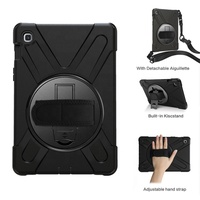 Casing tugas berat tahan guncangan, pelindung Tablet tali tangan penyangga bawaan untuk Samsung Galaxy Tab S5e 10.5 2019