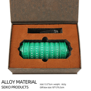 Minicaja de rompecabezas de bloqueo, aniversario, indiana jones, cryptex <span class=keywords><strong>Da</strong></span> <span class=keywords><strong>Vinci</strong></span>, <span class=keywords><strong>código</strong></span> para novia - Product Image 3