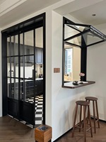 Ventana Corredera Francesa de Aluminio Personalizada, Ahorradora de Energía, Horizontal, Impermeable, con Doble Acristalamiento, Herrajes Alemanes, para Sótano o Sala de Estar