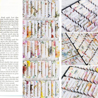 Fournitures de journalisation biblique, onglets de Bible laminés avec lettrage en relief doré, vinyle imperméable amovible