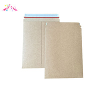 Enveloppe rigide en carton kraft blanc uni personnalisée en gros, sans pliure, avec adhésif