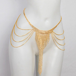 Chaîne de corps ailes d'ange incrustées de diamants, style européen et américain, très tendance, entièrement sertie de diamants, effet brillant. - Product Image 4