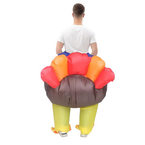 Thanksgiving Day Adult Halloween <strong>Costume</strong> Funny Riding Black <strong>Turkey</strong> <strong>Inflatable</strong> Waterproof Polyester Unisex Mascot Suit Free Size - Product Image 6