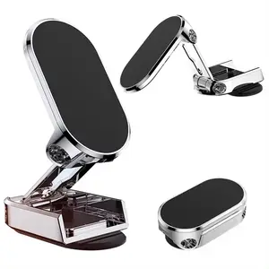 720 Rotate Metal Magnetic Car Phone Holder Foldable Universal Mobile Phone Stand Air Vent Magnet Mount GPS Support For iPhone 14