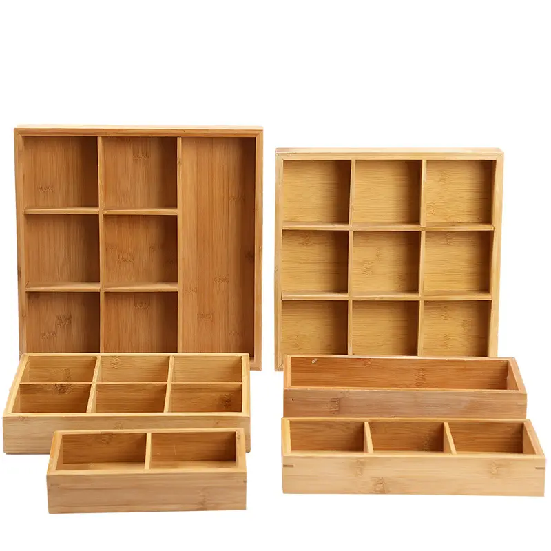 Houten Houder Case Theezakjes Koffie Snacks Suiker Zoetstoffen Kleine Pakjes Bamboe Thee Voedsel Opslag Organizer Container Box