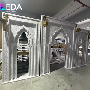 LEDA Wedding <b>Backdrop</b> Wedding Decoration Acrylic Background Pvc Arch Stage <b>Backdrop</b> Three-Piece Background - Product Image 2