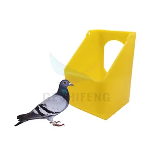 Tasses de cage à oiseaux à trous simples bol de nourriture suspendu avec couvercle mangeoires et abreuvoirs de pigeon en plastique