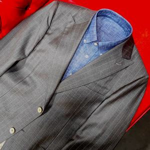 Traje de 3 piezas de lana VBC italiana, de botonadura sencilla, <span class=keywords><strong>medio</strong></span> entallado, con estampado pata de gallo marrón, corte ajustado, para negocios, bodas <span class=keywords><strong>y</strong></span> uso formal, con chaleco <span class=keywords><strong>y</strong></span> pantalón. - Product Image 3