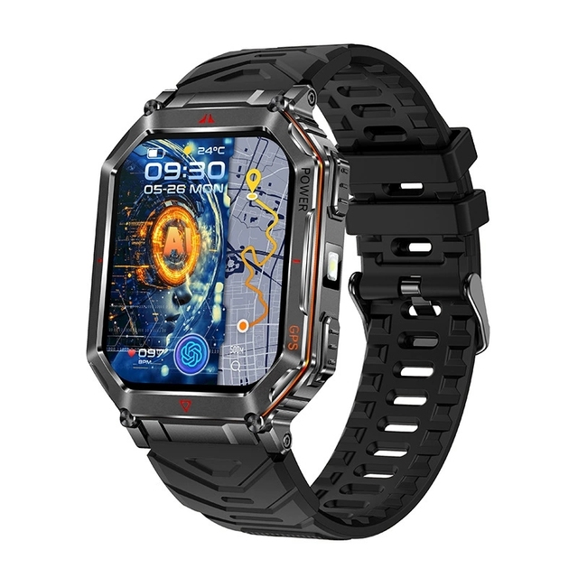 KR92 GPS Outdoor Sport Smart Watches Waterproof Inteligente SmartWatch with Compass Flashlight for Men Montre Relojes Hombre Uhr