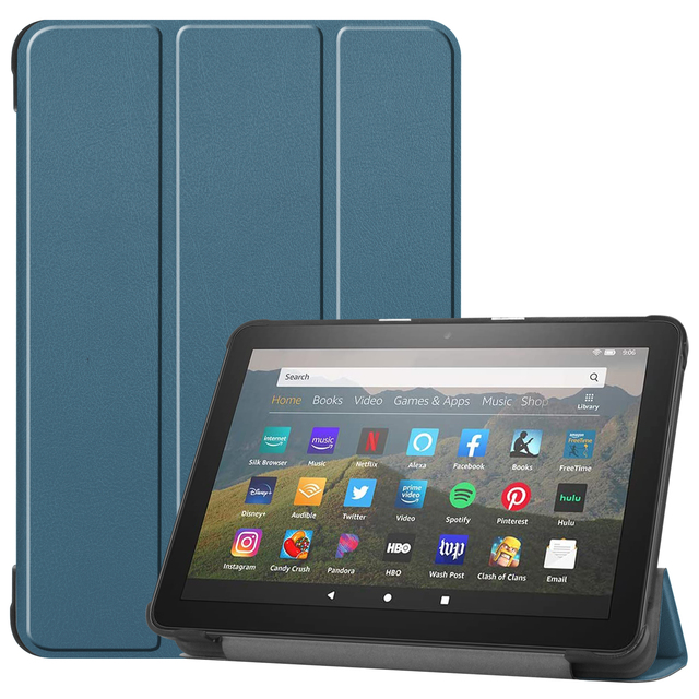 Leather Flip Protective case for New Amazon Kindle Fire HD 8.0 Inch 2020 Smart Cover Auto Wake Sleep