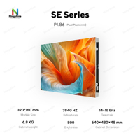 Module d'affichage LED intérieur 4K 8K à taux de rafraîchissement élevé P1.86, rapport d'or 16:9, 320x160mm, HDR10+, couleur pleine, 800 nits