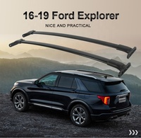 Barres de toit et rails en aluminium argenté pour Explorer 2016-2019, capacité 45-65 kg, avec fixation sur attelage
