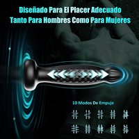 Ferngesteuerter Wriggling-Vibrator Analplug Prostata-Massagegerät Erwachsenen-Sexspielzeug für Männer und Frauen 10 Wriggling-Modi 10 Vibrationsmodi Butt Plug
