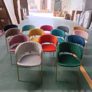 Sillas de comedor de terciopelo de lujo modernas y populares, juego de sillas para sala de estar y colección de sofás para recepción. - Product Image 6