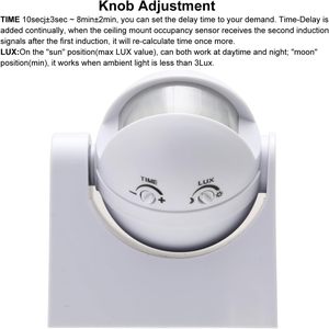 Geagood רגישות גבוהה AC220V-240V מתג קיר פנימי/חיצוני מתג 1 חתיכה חיישן אור 12 מטר תנועה חיישן מיקום תנועה - Product Image 3