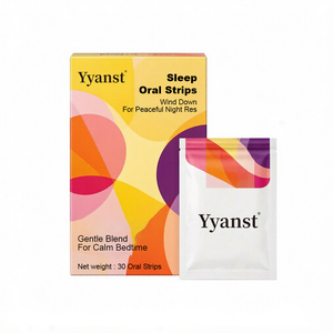 แผ่นอมละลายช่วยการนอนหลับ Calm Bedtime Sleep Oral Strips 30 ชิ้น ผลิตจากสารสกัดจากพืชธรรมชาติ สูตรละลายเร็ว ช่วยให้หลับสบายตลอดคืน สำหรับผู้ใหญ่ ผลิตภัณฑ์เสริมอาหาร OEM - Product Image 1