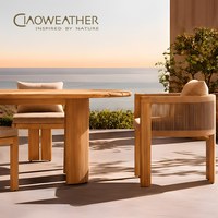 Ensemble de salle à manger de patio, ensemble de salle à manger d'extérieur pour hôtel, table et chaises de jardin, chaise d'extérieur en bois de teck de luxe, ensemble de meubles de jardin pour hôtel