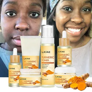 Makes You Look Younger Full Face Body Sensitive Skin Care Anti Aging Hot Selling Organic Turmeric Skin Care Set (New)