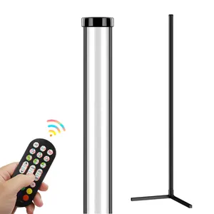 Popular 1.4M RGB Color Changing Corner Floor Standing Lamp Mood Lighting Music Sync Mode AC Power Supply Includes App Remote