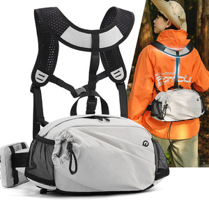 Sac de poitrine unisexe pour cyclisme, 13 pouces, bretelles réglables, sac de taille léger pour voyage, randonnée, utilisation en plein air - Product Image 1