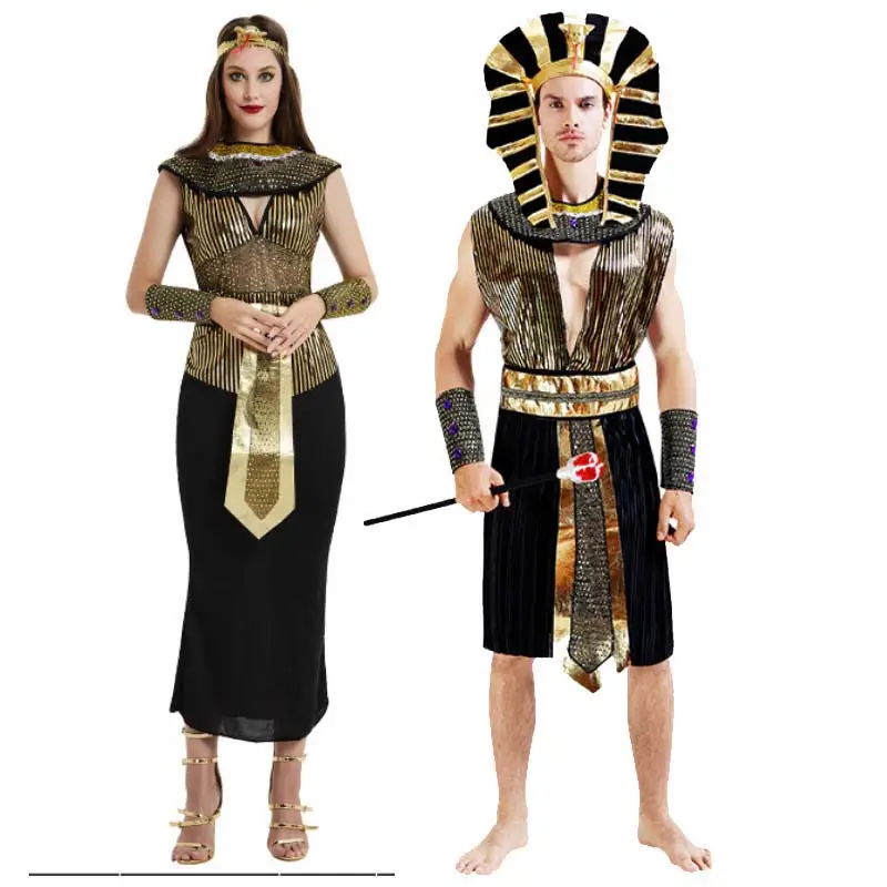 Party adulti abbigliamento uomo King of Egypt costumi di Pharaohs egiziani AMHC-001