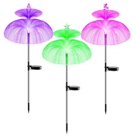 Lampes solaires LED IP65 multicolores en forme de méduse, feux d'artifice, petite décoration de jardin, fibres optiques DC, ambiance de pluie de météores de Noël