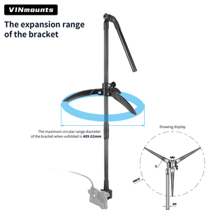 Support de transducteur VINmounts pour la pêche sur glace, compatible avec le sonar Live Sonar LVS34, réglable de 27,95 à 45 pouces, plage de profondeur de 1,5 pouce, système de fixation à boule de 1,5 pouce - Product Image 5