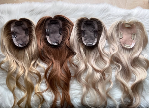 Cabello humano para mujer Topper-Color natural, <span class=keywords><strong>base</strong></span> de seda y espalda tejida para un ajuste seguro y apariencia realista - Product Image 4