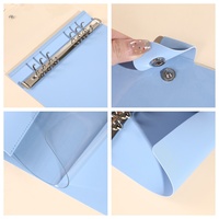 Cuaderno de Hojas Sueltas Transparente de PVC con Encuadernación de PU, Marca HUA'XUAN, Tamaños A5 y B5, Ideal para Regalo