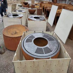 Placa de Cocción para Exteriores, Calentador de Leña, Parrilla de Carbón para <span class=keywords><strong>Barbacoa</strong></span>, <span class=keywords><strong>Chimenea</strong></span> de Acero Corten, Certificación CE, Altura Ajustable - Product Image 6