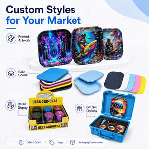 Factory Wholesale Custom Logo Printed Metal Rolling Tray Trippy Tobacco Tinplate Smoking Accessories Tray with Magnetic Lid - Product Image 4