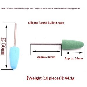 Testine Abrasive in <span class=keywords><strong>Silicone</strong></span> e Gomma, Strumento per Lucidatura Dentale a Forma di Ago, Levigatura e Lucidatura - Product Image 3