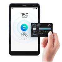 Tablette POS 8 pouces avec lecteur NFC frontal, tablette de menu pour restaurant, tablette de commande Softpos, kiosque tactile, panneau HMI