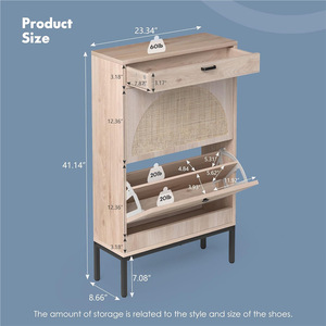 Pannello caldo mobili commercio estero europeo e americano ingresso transfrontaliero <span class=keywords><strong>cabina</strong></span> di scarpe all'ingrosso fabbrica di Rattan - Product Image 4