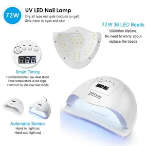 Professional UV LED Nail Dryer Light for Nails Drying Machine Manicure Gel Polish Curing <b>Lamp</b> with 4 Timer Settings - Product Image 6