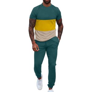Conjunto Deportivo Personalizado de 2 Piezas para Hombre, Sudadera de Manga Corta y Pantalones Deportivos, Ropa Deportiva Informal de Verano, Tejido Transpirable - Product Image 5