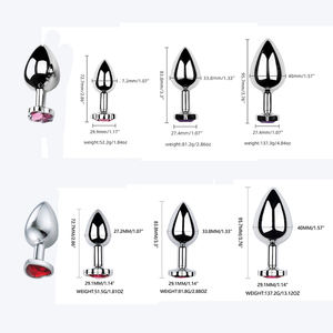 ปลั๊กก้นอะลูมิเนียมอัลลอยด์ 3 ชิ้น 3 ขนาด สำหรับผู้ชายและผู้หญิง ปลั๊กก้นกันลื่น ชุดปลั๊กก้นแบบล้างทำความสะอาดได้ ป้องกันสนิม สำหรับคู่รักเพศเดียวกัน - Product Image 2