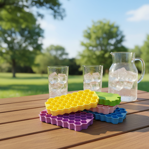 Molde de silicona para cubitos de hielo de vino y whisky de fácil desmolde, tipo panal, ideal para pequeños congeladores y máquinas de hielo, ¡el más vendido del verano! - Product Image 1