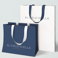 Sacs cadeaux en papier de luxe personnalisés avec logo de marque privée, faible MOQ, pour vêtements