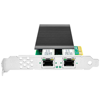 Kartu Ethernet Gigabit PoE Port Ganda Intel I350 1000M 2 Port RJ45 Adaptor LAN PCI-E X4 Kartu Jaringan Server untuk Desktop IPC