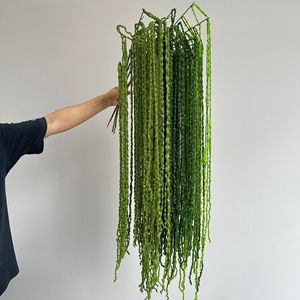 Plantes artificielles suspendues en laine Meng Jie, 30cm-100cm, pour décoration de mariage, extérieur, soie douce, vert pampille - Product Image 4