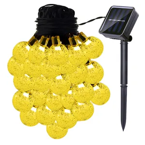 Hot Selling LED Solar String Weihnachts beleuchtung Outdoor Kristall kugel Dekorationen Garten Patio Tress Beleuchtung