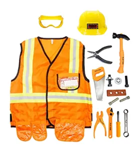 Детская униформа, инженерные инструменты, игрушка для детей, другой комплект для ролевых игр, костюм строительного работника для малышей, мальчиков