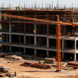 Crane Menara Flat-Top 8 Ton Kapasitas Beban Tinggi, Crane Menara <span class=keywords><strong>Derrick</strong></span> 6T, <span class=keywords><strong>Hoist</strong></span> Bangunan 2T untuk Tenaga Kerja dan Material - Product Image 4