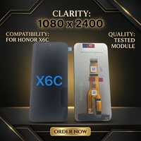 Écran LCD tactile de remplacement noir OEM pour Honor X6C
