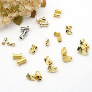 Perles torsadées préservant la couleur, <span class=keywords><strong>tube</strong></span> articulé de forme irrégulière, taille fine, entrelacement lisse, perle B - Product Image 3